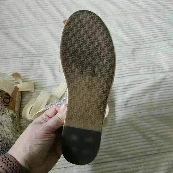 Sam Edelman Alisha snake skin print espadrille sole sandals. Size 8 - Picture 9 of 11